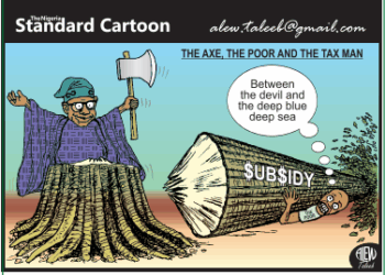 The axe, the poor and tax man