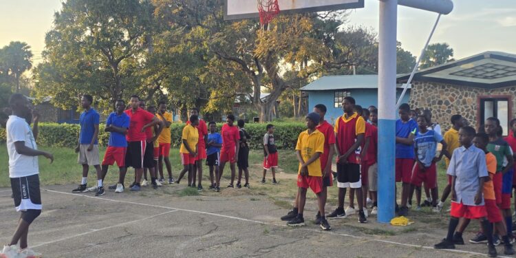 Ladan organises basketball training for teenagers